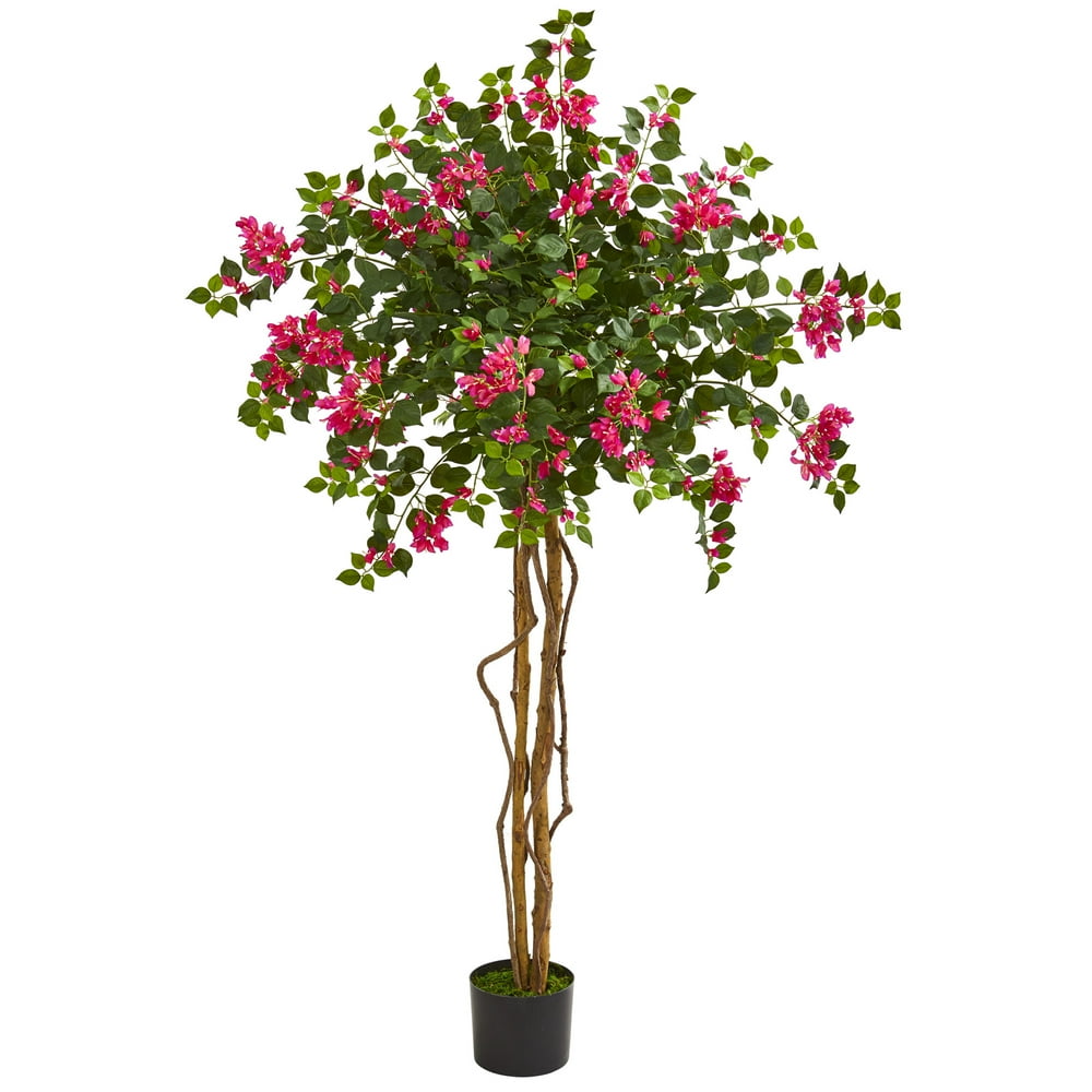 Nearly Natural 5.5’ Bougainvillea Artificial Tree - Walmart.com ...