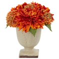 thumbnail image 1 of Mum Artificial Arrangement, Orange, 1 of 1