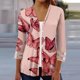 thumbnail image 1 of Chaqueta de punto con botones y mangas 4/3 para mujer, 1 of 5
