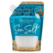 SaltWorks Premium Sea Salt, Coarse, Artisan Pour Spout Pouch, Pure Ocean, 16 Ounce