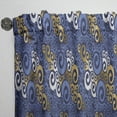 thumbnail image 3 of Designart 'Retro Luxury Waves In Blue and Gold III' Mid-Century Modern Curtain Panel, 3 of 5
