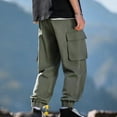 thumbnail image 4 of Mlzmgr Cargo Pants for Men with Multi Pockets Loose Fitted Pants Summer Outdoor Active Camping Pants, 4 of 5