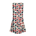 thumbnail image 4 of Yongcuo Independence Day Girls' Patriotic Sleeveless Dress Red, White, and Blue Stars & Stripes Summer Casual Outfit for Kids Blue 150, 4 of 4