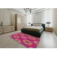 thumbnail image 4 of Ahgly Company Indoor Square Patterned Dark Pink Novelty Area Rugs, 6' Square, 4 of 6