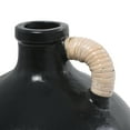 thumbnail image 4 of DecMode 13" Jug Inspired Black Ceramic Vase with Rattan Wrapped Handle, 4 of 7