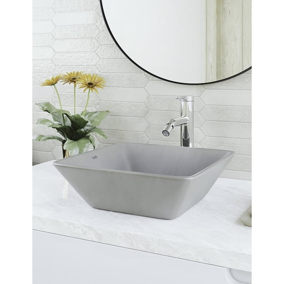 Lavabo Bogo Banté DE Concreto Color Gris