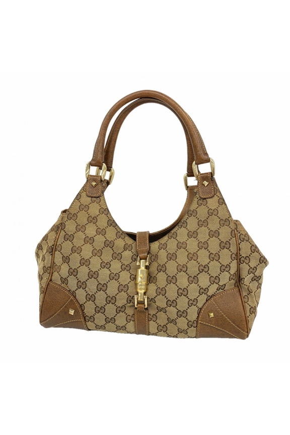 Pre-Owned Gucci GG Canvas New Jackie Handbag 124407 Brown Women's