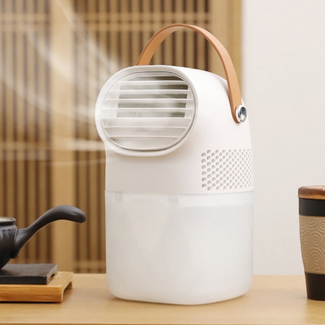 Enfriador de ventilador pequeño ventilador de nebulización de escritorio portátil de 3 velocidades silencioso sin aspas para el hogar Hugtrwg Para estrenar