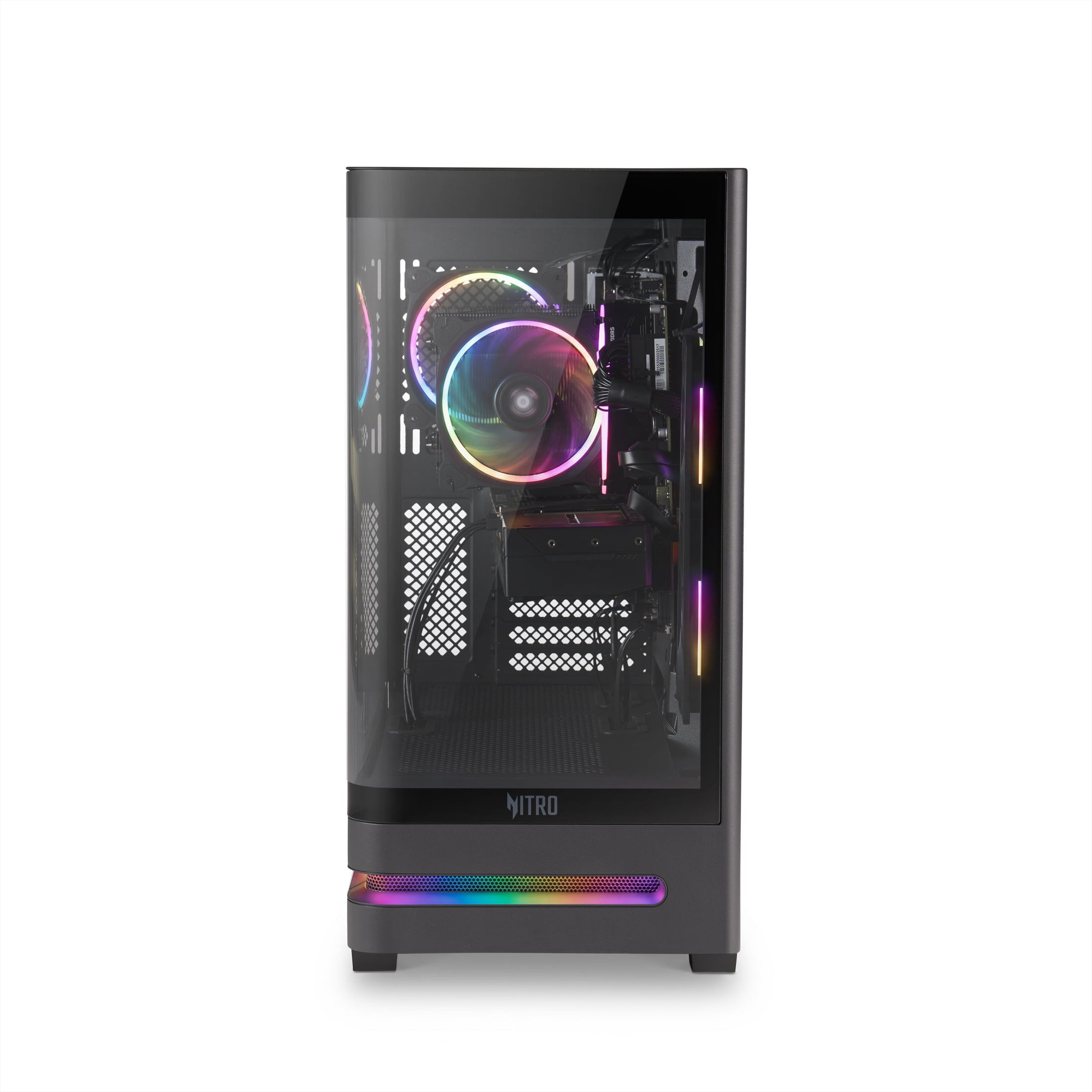 Acer Nitro 85 Gaming Desktop, AMD Ryzen 7 8700F, NVIDIA GeForce RTX 5070 with 988 AI TOPS & 12GB GDDR7 Video Memory, 16GB DDR5 RAM, 1TB PCIe 4.0 NVMe SSD, N85-100-UW35, Black, New