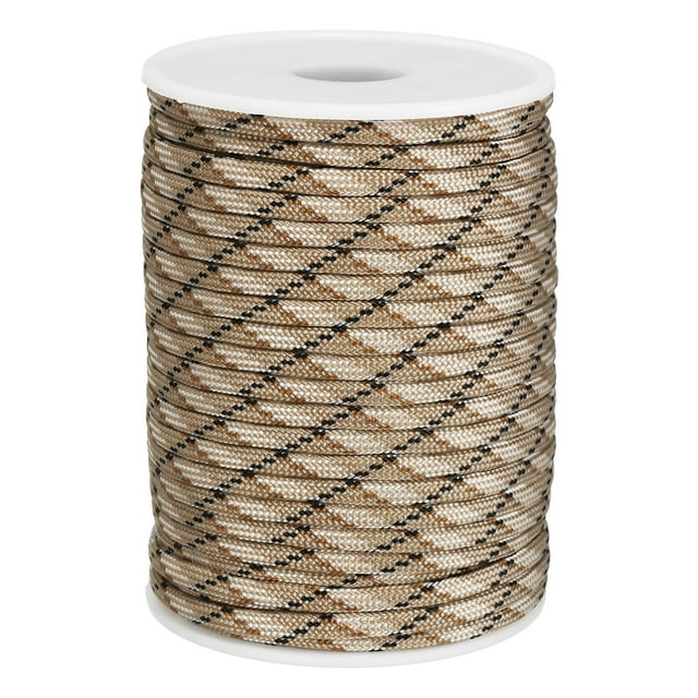 Cuerda Paracord Uxcell 330lb, 4mm 7 hebras, carrete de cordón para camping, hamaca, senderismo, camuflaje desértico, 30m