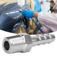 thumbnail image 2 of Khall 2PCS 1/4in Stainless Steel BSPT Male Thread Connector + Barb Joint Quick Coupling Connector Pipe Fitting,BSPT Male Connector,Pipe Connector, 2 of 8
