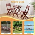 thumbnail image 6 of TAO ONE Plastic Folding Bistro Set – 3 Piece Portable Indoor Outdoor Table and Chairs for Patio, Balcony, Garden, and Poolside (Red), 6 of 7