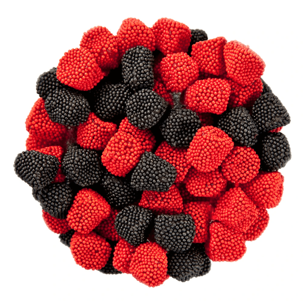 NY Spice Shop Raspberries and Blackberries Gum Drops - 8 Ounce - Gummy Drops - Gummy Candy