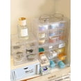 thumbnail image 2 of 1pc Transparent Acrylic Dustproof Drawer Storage Box With 6/9/12 Compartments For Desk, Jewelry And Office Supplies Organizer, 2 of 5