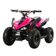 XtremepowerUS Outdoor Pro Series 24-Volt Mini ATV Electric-Powered Mars 350W Motor with 2-Speed, Pink