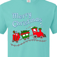 thumbnail image 4 of Inktastic Merry Christmas Train with Presents T-Shirt, 4 of 5