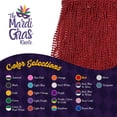 thumbnail image 3 of Mardi Gras Beads 33 inch 7mm, 12 Dozen, 144 Pieces, Red Necklaces with Doubloon, 3 of 7