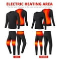 thumbnail image 5 of Spogood Heated Underwear Shirt with Pants Washable USB Charging Electric Thermal Heating Insulated Clothes with 3 Level Temperature Setting Cold-Proof Underwear Men/Women Outdoor Winter Heating, 5 of 8