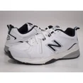 thumbnail image 1 of New Balance Men's 608 V5 Casual Comfort Cross Trainer Sneaker Shoes, White/Navy, 1 of 5
