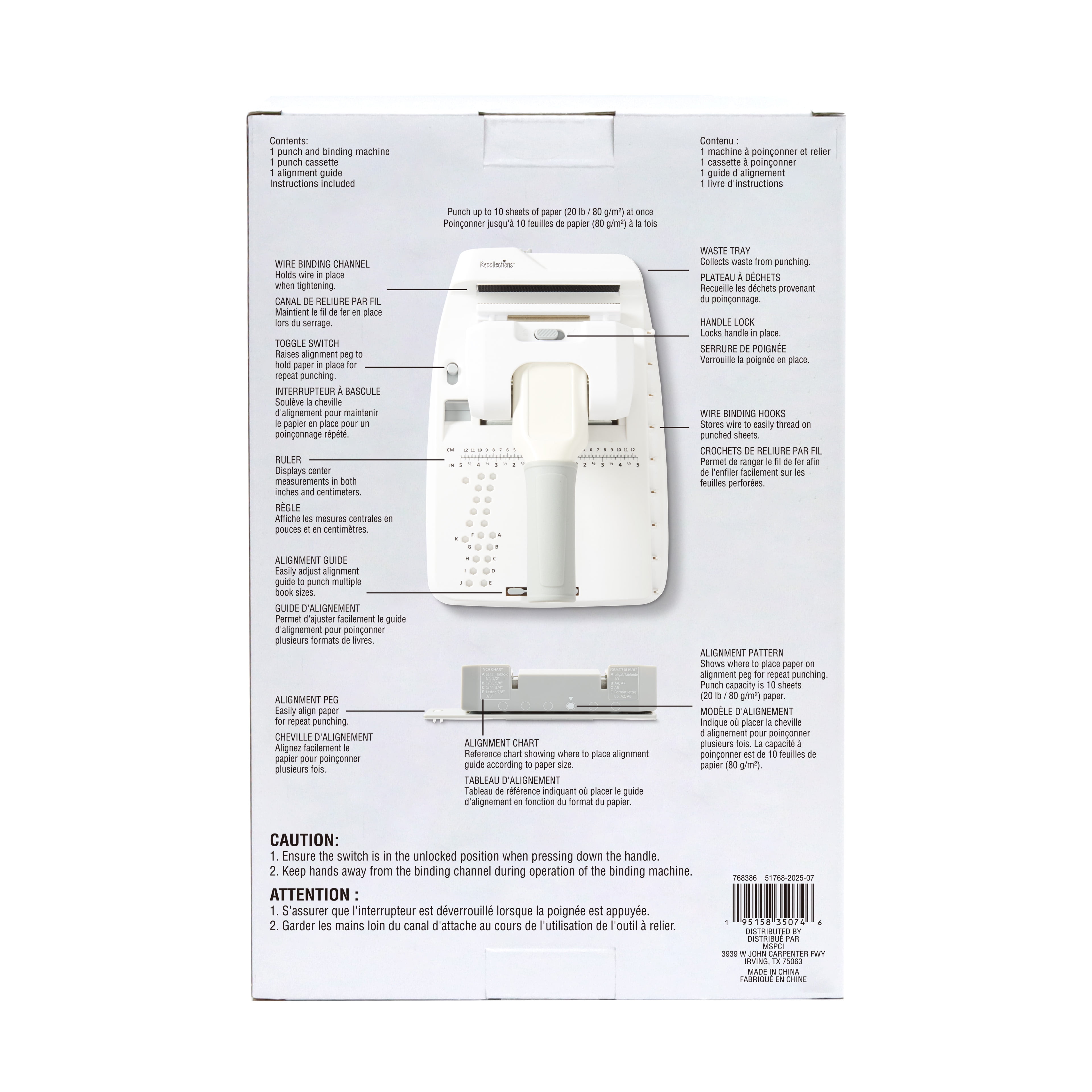 Recollections Punch and Binding Machine - All-in-One Journal and Planner Maker - White - 11.13" x 7" - 3-Piece Set
