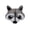 B002- Gray, variant on Animal Mask, Full Face Mask for Halloween, Accessory for Masquerade, Mask for Dress Up, Yellow Raccoon Tanuki Halloween Party Mask, 9X9 Inch Soft Latex Funny Mask, Suitable for