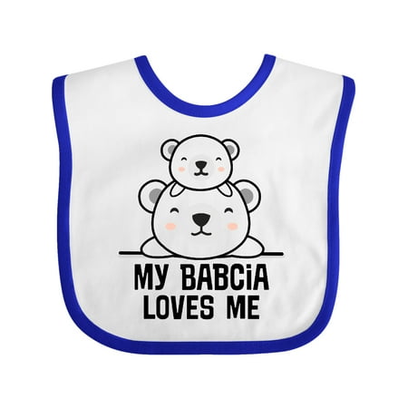 

Inktastic My Babcia Loves Me Bear Baby Boy Gift Baby Boy or Baby Girl Bib