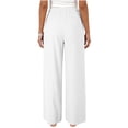 thumbnail image 5 of YIFUNIN Women's Casual Solid Color Loose Pants with Pockets, Fashion Comfort Trousers for Daily Outfits, Relaxed Fit Streetwear Style,White 3XL, 5 of 6