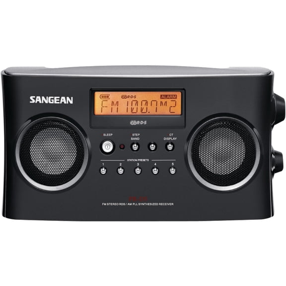Sangean Portable AM/FM Radios, Black, PR-D5BK