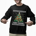 thumbnail image 2 of Christmas Sweatshirt, Merry Fishmas Fishing Christmas Tree Sweatshirt, Unique Holiday Sweatshirt, Festive Fisherman Gift for Men & Women, 2 of 5