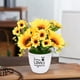 thumbnail image 4 of Planta artificial en maceta de girasol • Flores falsas amarillas en jarrón • Ramo de decoración del hogar de 7,87" • Flores artificiales de plástico para oficina o salón, 4 of 6