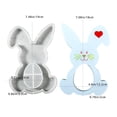 thumbnail image 3 of Silicone Rabbit Easter Egg Sitting Rabbit Silicone Casting Rabbit Silicone Animal Silicone for Resin 3d Glass Paperweight Kits Resin Silicone Glass Holder Coloring Transparent Ring Blanks 7x10 Flower, 3 of 6