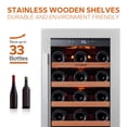 thumbnail image 4 of Nevera para vinos Ca'Lefort para 33 botellas de 3 pies cúbicos con puerta de vidrio, 4 of 8