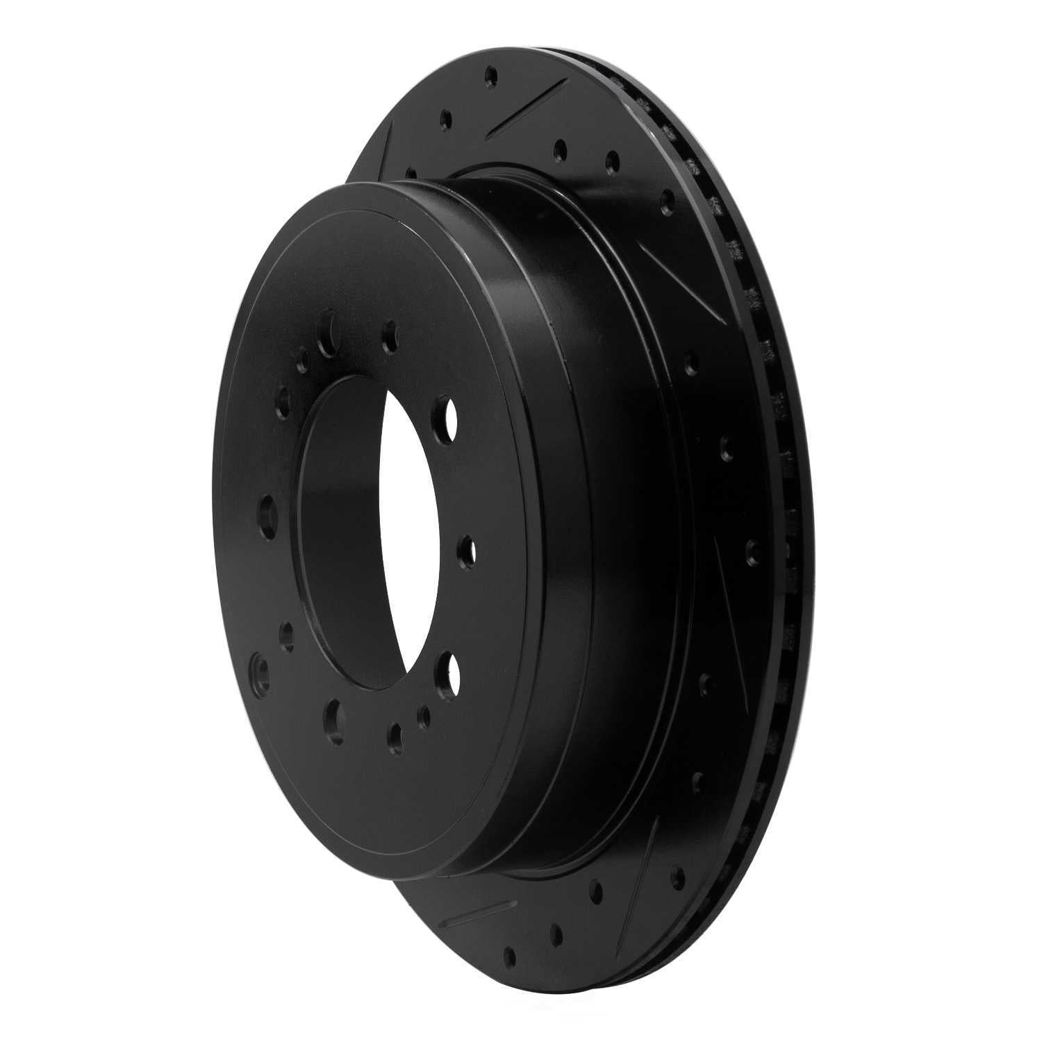 Dynamic Friction Company 633-76137L DFC Brake Rotor - Drilled And Slotted - Black