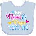 thumbnail image 3 of Inktastic My Nana and Papa Love Me with Hearts Boys or Girls Baby Bib, 3 of 4