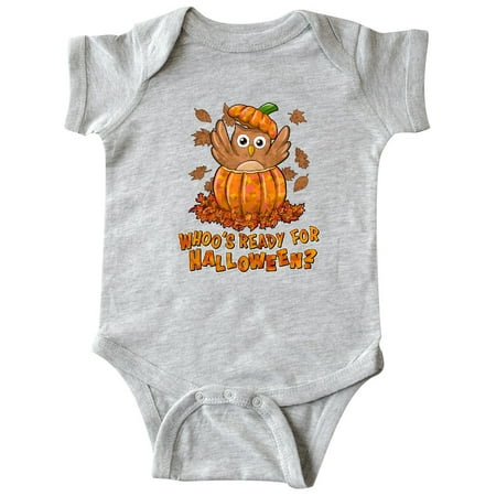 

Inktastic Whoo s ready for Halloween- cute owl in a pumpkin Gift Baby Boy or Baby Girl Bodysuit