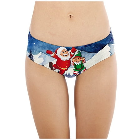 

DENGDENG Sexy Underwear for Women Low Waist Brief Womens Christmas Seamless Panties