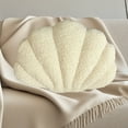 thumbnail image 4 of Beautynvta Seashell Throw Pillows, Plush Shell Shaped Throw Pillows, Seashell Decorative Pillow, Soft Home Cushion for Bed Couch Living Sofa Room Decor, 4 of 6