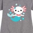 thumbnail image 3 of Axolotl Mermaid  - Toddler & Youth Girls Fleece Dress, 3 of 6
