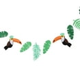 thumbnail image 6 of Toucan Tropical Leaves Felt Jungle Tiki Berach Party Decor, 6 of 8