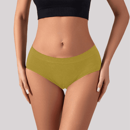Fulorrnie Underwear for Women Seamless Briefs Comfort Breathable Panties Elastic Waist Moisture Wicking Stretchable Panty Yellow XXL
