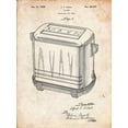 thumbnail image 2 of Borders, Cole 15x18 Black Ornate Wood Framed with Double Matting Museum Art Print Titled - PP1100-Vintage Parchment Toaster Patent Art, Vintage Toaster, 2 of 4