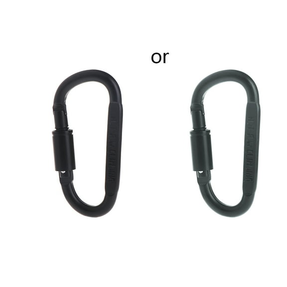 lixuesong Twist Carabiner Clips, Twist Locking Heavy Duty D Carabiners Clip for Climbing Rappelling, D Shaped Carabiner