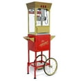 thumbnail image 6 of 12oz Popcorn Machine Cart, Popcorn Cart with Wheels, Vintage Popcorn Machine with Stainless Steel Kettle, Movie Theater Style Popcorn Machine for Party, Red,, 6 of 10