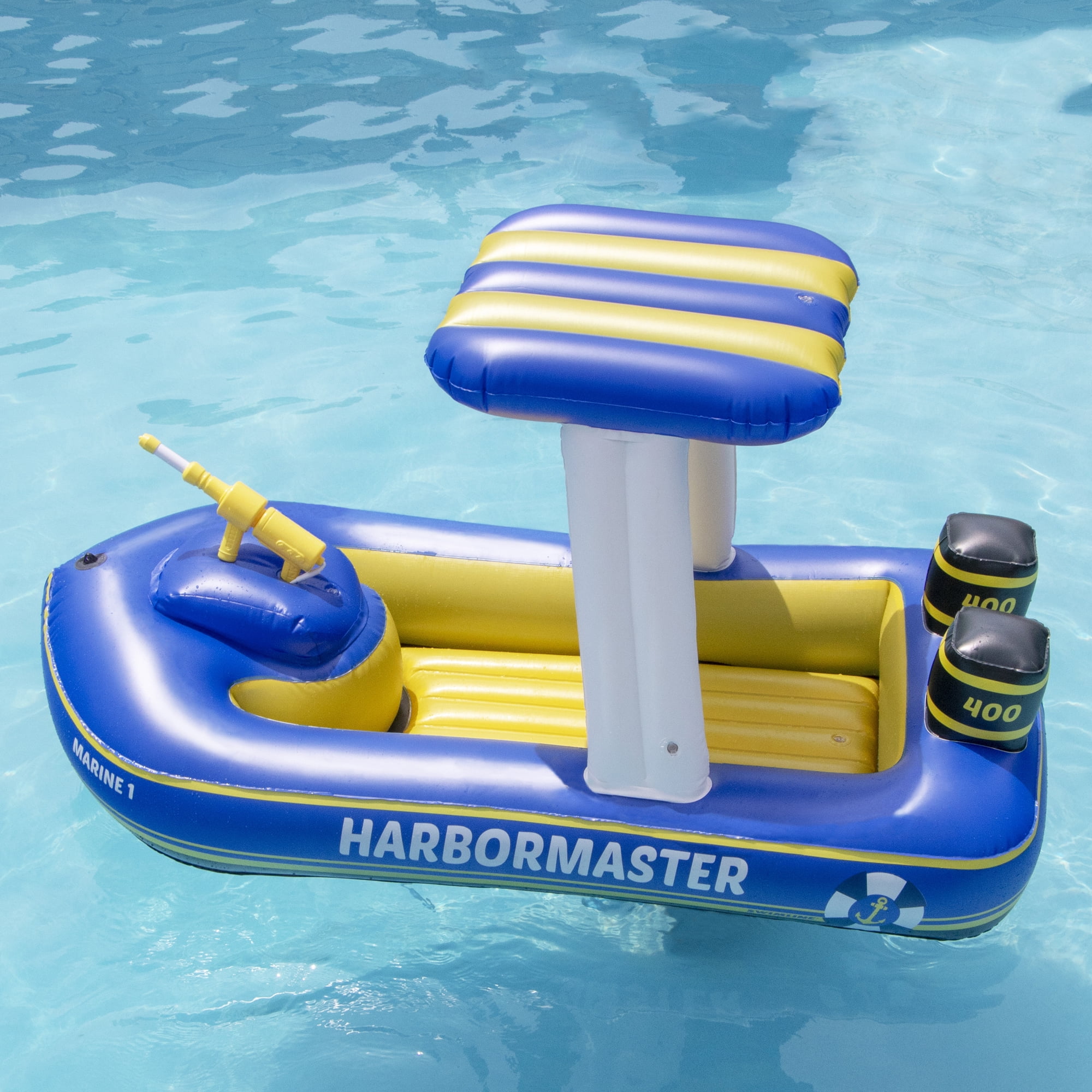 SWIMLINE ORIGINAL Harbor Master Inflatable Patrol Boat Pool Float