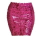thumbnail image 5 of Moda Mujer Faldas Chica Mini Lentejuelas Corto Bling Wrap Falda Streetwear Rosa Rojo SM SunniMix Vestido de moda, 5 of 7