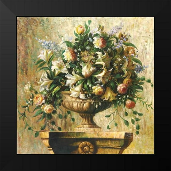 Welby 12x12 Black Modern Framed Museum Art Print Titled - Lily Sonata