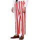 thumbnail image 5 of Pantalones de Rayas con Cierre de Cremallera y Bolsillos Frontales INSPIRE CHIC para Hombres 28 Rojo Blanco, 5 of 7