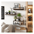 thumbnail image 4 of Repisas Flotantes Madera Modernas Estantes Baño Malubero Marron Oscuro, 4 of 5