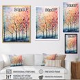 thumbnail image 4 of Designart "Trees landscape Pointillism Dot" Cottage Floater Framed Wall Decor, 4 of 7