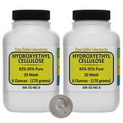 Hydroxyethyl Cellulose [HEC] Reagent Grade Powder 12 Oz in Two Space-Saver Bottles